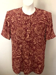 RENA ROWAN For Saville SHORT SLEEVE JACKET TOP 16 Lined - Picture 1 of 3