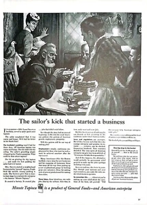 Minute Tapioca General Foods 1944 anuncio vintage la patada de los marineros - Imagen 1 de 1