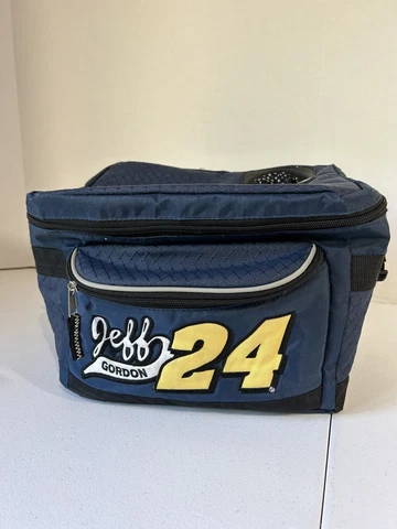 Jeff Gordon #24 NASCAR Insulated Soft Cooler Bag 9X12” Multi Pocket Zip w Strap Cover