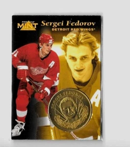 TARJETA MONEDA COLECCIÓN PINÁCULO SERGEI FEDEROV 1996-97 COMO NUEVA - Imagen 1 de 1