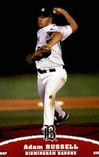 2007 Birmingham Barons Grandstand #21 Adam Russell North Olmstead Ohio OH Card