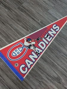 Vintage NHL Hockey Montreal Canadiens Pennant Flag 30 X 12 - Picture 1 of 20
