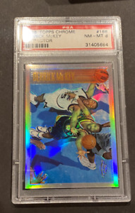 1996 TOPPS CHROME REFRACTOR DERRICK MCKEY PSA 8 NR-MT INDIANA PACERS