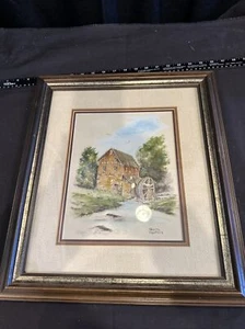 SHERRY MASTERS Virginia Mill Landscape Original Mixed Media Signed & Framed Z412 - Picture 1 of 6