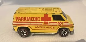 1974 Hot Wheels Redline Vintage Super Van Yellow Enamel Ambulance Original - Picture 1 of 5