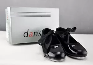 Brandneu Blac Premier schwarzer Steppschuh Kleinkind Kind Danshuz - 9,5 Jugendgrößen - Bild 1 von 10