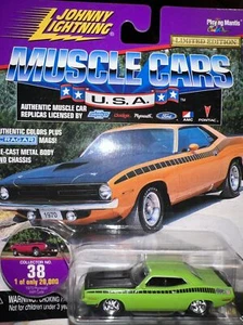 Johnny Lightning Muscle Cars USA #38, '70 Plymouth 'Cuda AAR, 1 of 20000 - Green - Picture 1 of 8