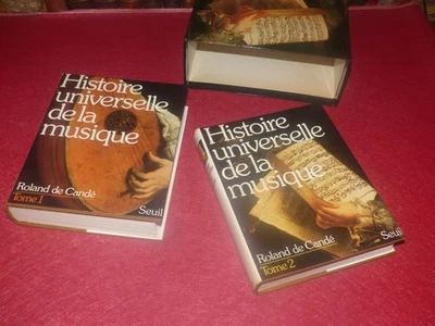 ROLAND DE CANDE / HISTOIRE UNIVERSELLE DE LA MUSIQUE 2/2 cplt 1978 Seuil Coffret - Photo 1/4