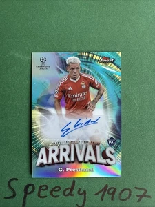 Topps Finest UCC 2024-25 Arrivals Autograph Auto Prestianni Benfica AA-GP 2025 - Picture 1 of 2