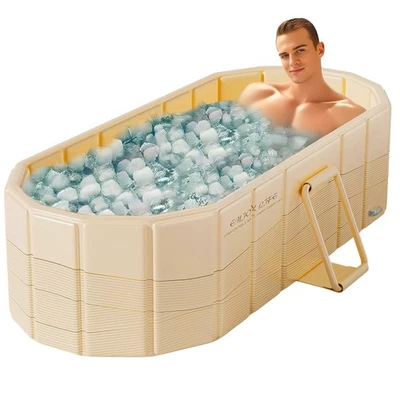 Bañera Portátil para Adultos 59" Grande Plegable Bañera de Sumersión en Frío Plegable... Foto 1 de 4