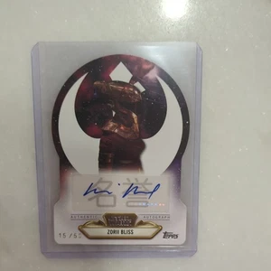 Topps Star Wars 2025 Meiyo Celebration GOLD 15/50 Zorii Bliss Keri Russell Auto - Picture 1 of 5