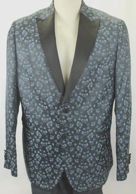 EGARA JACQUARD TUXEDO DINNER JACKET SLIM FIT FLORAL SIZE 44R EUC! Foto 1 de 4