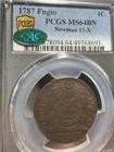 1787 Fugio Cent MS64BN CAC Newman 11x Variety TrueView PCGS POSTER CHILD