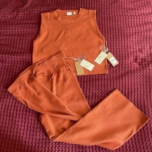 Cyrus 2-Piece Knit Lounge Set Tank Top & Pants XL Burnt Orange NWT - Picture 1 of 11
