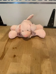 VINTAGE RUSS BERRIE ROSA WELPE HUND RASSEL LIEBEVOLL PLÜSCHTIER WAFFEL GEWEBTE PFOTEN - Bild 1 von 5