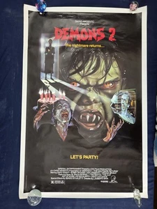 DEMONS 2 ~ Authentic MOVIE POSTER 27"x41" HORROR Demon - Original ROLLED - Picture 1 of 6