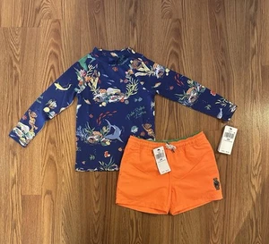 Polo Ralph Lauren Boy’s Traveler Polo Bear Swim Rash Guard & Bear Swim Trunks, 3 - Picture 1 of 6