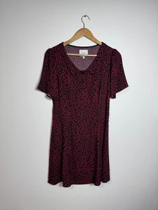 Reformation Dress Womens Black/Red Mini Short Size 6 Made In USA V-neck - Picture 1 of 16