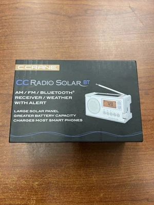 C. Crane CCRadio Solar AM/FM Emergency Crank Solar Rechargable NOAA Weather NEW - Image 1 of 3