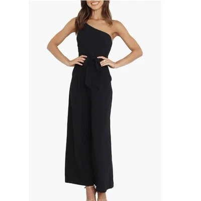 NWT Petal and Pup Women's Leyton Asymmetric Jumpsuit in Black US Size 10 - Image 1 of 4