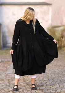 RUNDHOLZ BLACK LABEL - MANTEL/GEHROCK - XL - schwarz - Picture 1 of 12