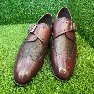 Anthony Veer Herren Braun Roosevelt Budapester Mönch Riemen Schuhe US7,5 UK6,5 Slipper - Bild 1 von 13
