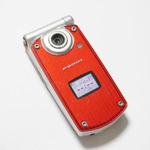 Panasonic Docomo Foma P900I Silver Striped Red Ff Built-In defective LCD display - Picture 1 of 19