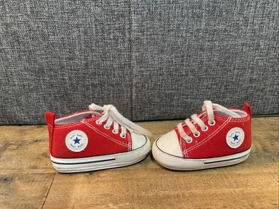 Zapatos Converse All Star Chuck Taylor Rojo Estilo Cuna Infantil Bebé 1er Talla 2 Foto 1 de 4