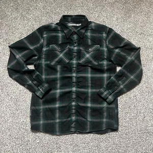 Camisa a Cuadros Icebreaker Lana Merino Talla M Abotonada Verde - Imagen 1 de 12