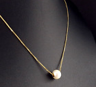 Anh&#228;nger Silber 925 Perle Gold + Kette - zeitlos sch&#246;n &amp; elegant