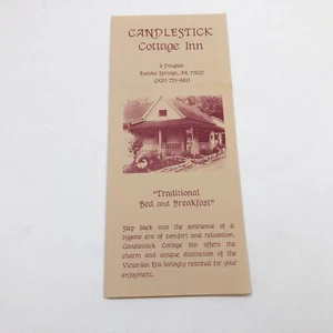 Candlestick Cottage Inn Broschüre Eureka Springs Arkansas Bed & Breakfast 1990er - Bild 1 von 4