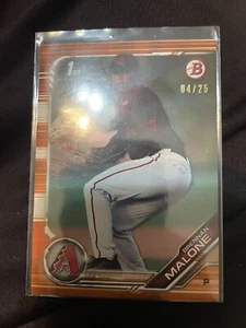 2019 Bowman Draft Orange Parallel #BD165 Brennan Malone #d /25 1st RC Rookie - Picture 1 of 2