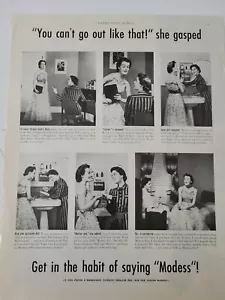 Modess Damenbinden von 1938 You can't go out like that vintage ad - Bild 1 von 1