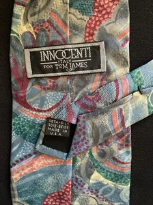 Innocenti Italy for Tom James Seidenkrawatte Vintage Abstrakt Bunt Designer - Bild 1 von 7
