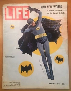 1966 3/11 Life Magazine, Batman, Adam West, Mad New World Superman FAIR/POOR - Picture 1 of 1