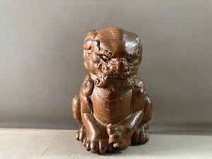 Chinese Natural Old Bamboo Root Hand-carved Mythical Animals Kylin Statue 3918 - Picture 1 of 9