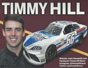 2019 TIMMY HILL "VS1 RACING" #66 NASCAR XFINITY SERIES POSTCARD - Picture 1 of 2