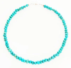 Collana di perle turchesi fatte a mano nativi americani Navajo - Foto 1 di 1