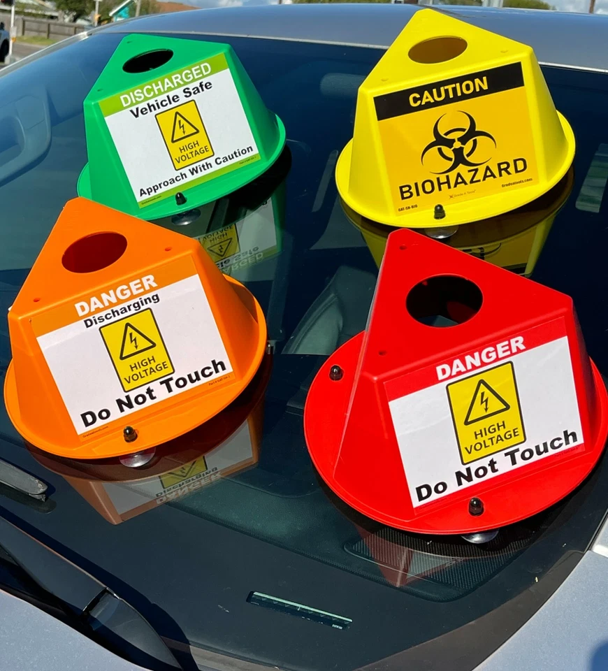 Car Safety Hats - Electric Vehicle Repair Cones - Grade A Tools