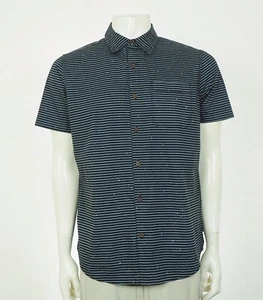 Hurley Button Down Hemd Herren Medium Southside schwarz gestreift Tailored Fit Baumwolle - Bild 1 von 3