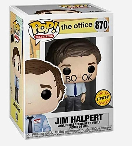 Funko Pop Chase The Office Jim Halpert (FaceBook) Figure w/ Protector Cover