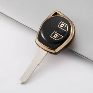 PROTECT COVER FOR SUZUKI SWIFT VITARA BALENO REMOTE KEY 2 BUTTON 2006-2022 BLACK - Picture 1 of 4