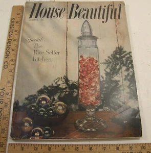 DECEMBER 1952 HOUSE BEAUTIFUL MCM CHRISTMAS MAKE-IT YOURSELF DECORATIONS GIFTS - Picture 1 of 24