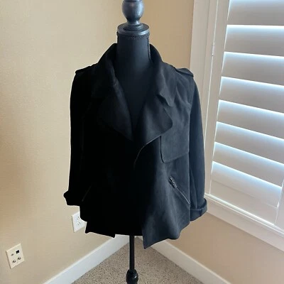 Kut from the Kloth Jacket NWT Faux Suede Waterfall Design Sz Large Pockets F3 - Image 1 of 4