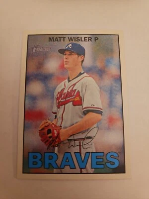 2016 Topps Heritage Baseball Card Matt Wisler 98 - Image 1 of 2