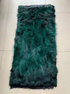 Manta de piel de mapache genuina real cuero placa suave colchón ropa tela Foto 1 de 4