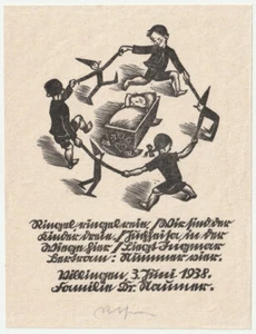 RUDOLF ROTHER: Geburtsanzeige für Ingmar Naumer 1938 - Imagen 1 de 1