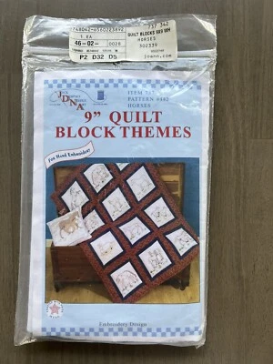 Jack Dempsey Needle Art 9" Quilt Square Theme #342 Horses Sealed - Image 1 of 3