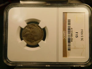 1926 S Buffalo Nickel Item # 486 - Picture 1 of 3