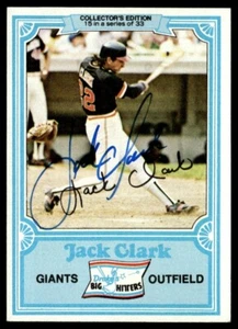 1981 Topps Drake's Big Hitters Jack Clark Auto San Francisco Giants #15 Signed - Picture 1 of 2